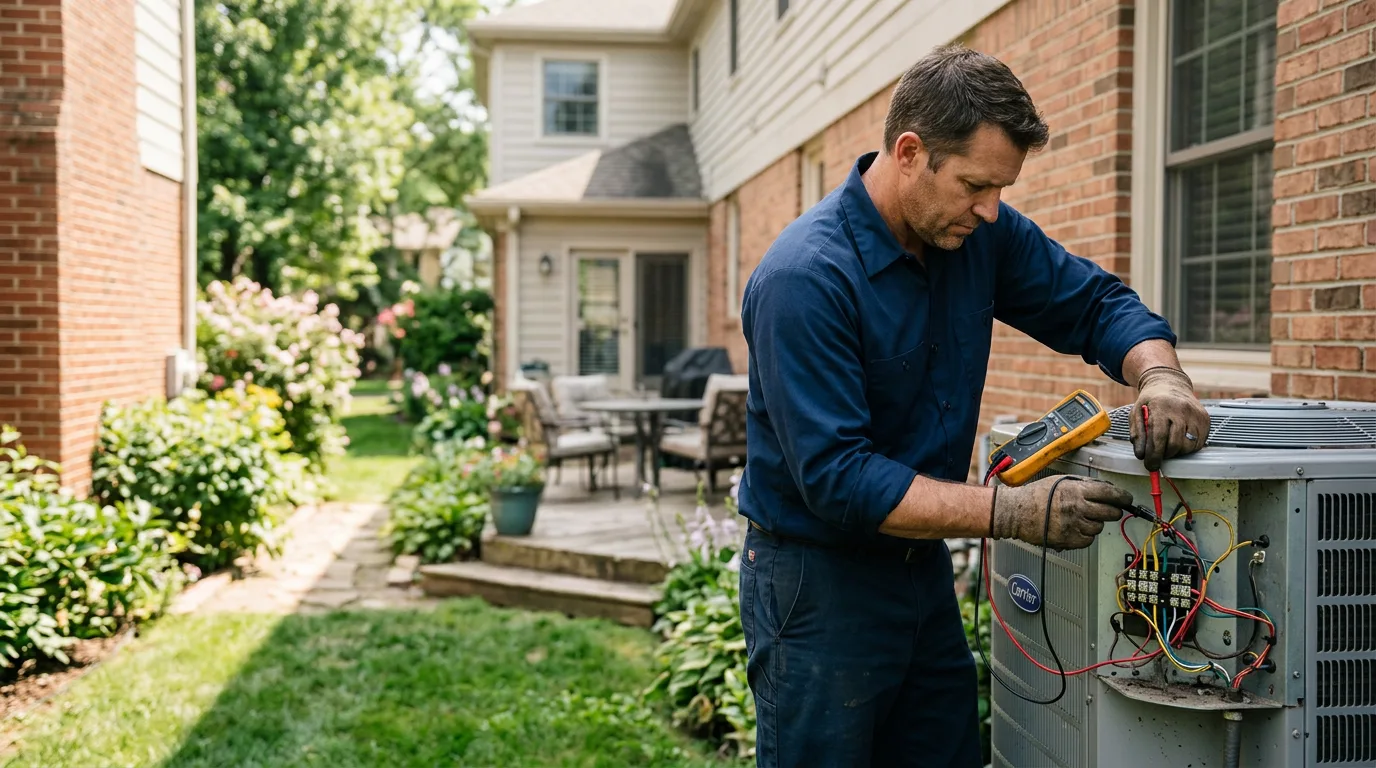 HVAC technician working near Montour Falls, NY